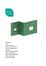 Lastenboek staande naad tegen verluchte bebording in gevel - horizontaal geplaatst - Nordic Green